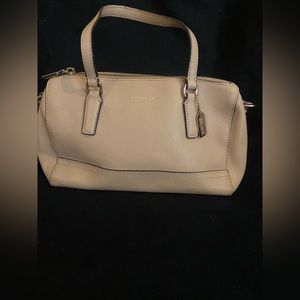 Coach Saffiano Mini Satchel Handbag
Tan Beige Leather